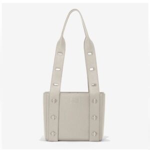 Dagne Dover Tokyo Turnlock Tote in Bone